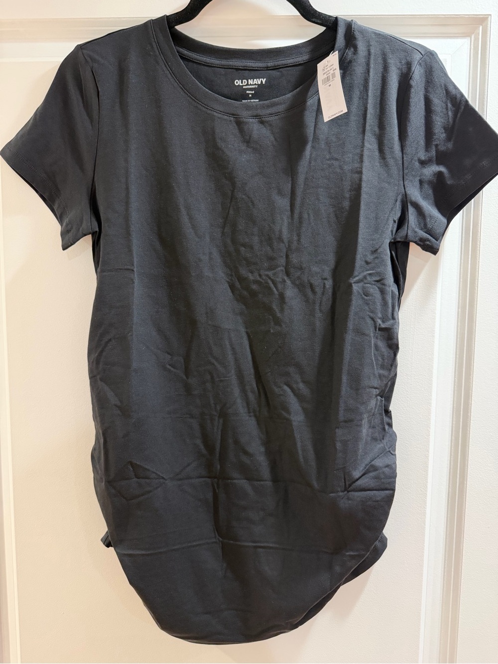 NWT! Old Navy (Size M) Maternity Snug Black Crewneck Short Sleeve Tee